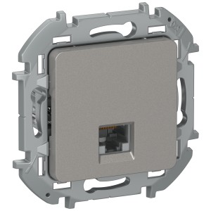 IEKINSPIRIA Розетка компьютерная RJ45 категория 5Е UTP 6731171 дымчатый IEK