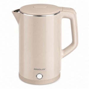 ERGOLUX ELX-KS12-C19 бежевый (чайник нерж.сталь/пластик, 1.8л, 220-240В, 2000 Вт)