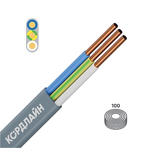 Кабель силовой ВВГ-Пнг(А)-LS 3x2,5ок(N,PE)-0,66 100м ТРТС
