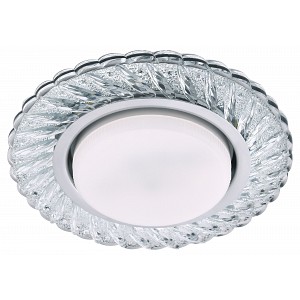DK LD52 CL  Светильник встраиваемый cо светодиодной подсветкой ЭРА DK LD52 CL под лампу GX53 подсветка 4000K прозрачный