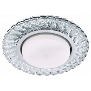 DK LD54 CL Светильник встраиваемый cо светодиодной подсветкой ЭРА DK LD54 CL под лампу GX53 подсветка 6500K прозрачный