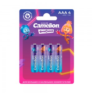 Camelion Plus Alkaline Fixies LR03 BL-4 (LR03-BP4Fix, мизинчиковая батарейка ААА 1.5В) (упак. 4 шт.)