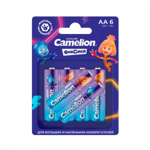 Camelion Plus Alkaline Fixies LR6 BL-6 (LR6-BP6Fix, пальчиковая батарейка АА 1.5В) (упак. 6 шт.)