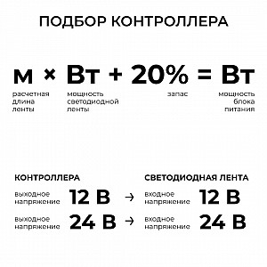 04-94 Контроллер 4в1 + Tuya 12В/24В, 288Вт/576Вт, 6А, IP20, 2,4GHz