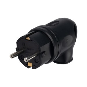 Вилка угловая с кольцом PRC-251-BL 16А 220V IP44 каучук Jazzway