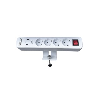 Удлинители Бытовые серий FEG, FES (ПВХ 3 х 0.75) / ФАZА FC-04U-300-wh USB (4 х 3) заземл., выкл. белый (5077904)