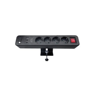 Удлинители Бытовые серий FEG, FES (ПВХ 3 х 0.75) / ФАZА FC-04U-300-bk USB (4 х 3) заземл., выкл. черный (5077911)