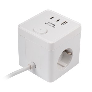 Удлинитель ФАZА FB-03U-140-wh USB (3 х 1.4) заземл., выкл. белый