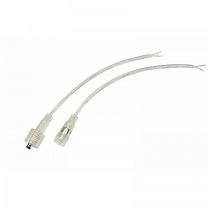 Соединительный кабель 2-контактный (2pin) герметичный (IP67) 2х0.35мм² прозрачный REXANT