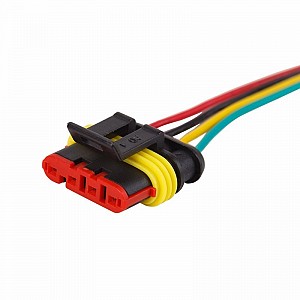 DJ7031-1.5-21 автомобильный разъем гнездо с проводом 20см (3-х контактный)