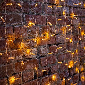 Гирлянда светодиодная Занавес 2х3м 448 LED ЖЕЛТЫЙ прозрачный ПВХ IP65 постоянное свечение 230В нужен блок 303-500-1 NEON-NIGHT