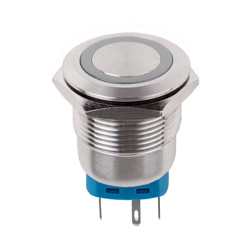 Кнопка антивандальная REXANT Ø 22 12В(LED) Б/Фикс (5с) OFF-(ON)/ON-(OFF ...