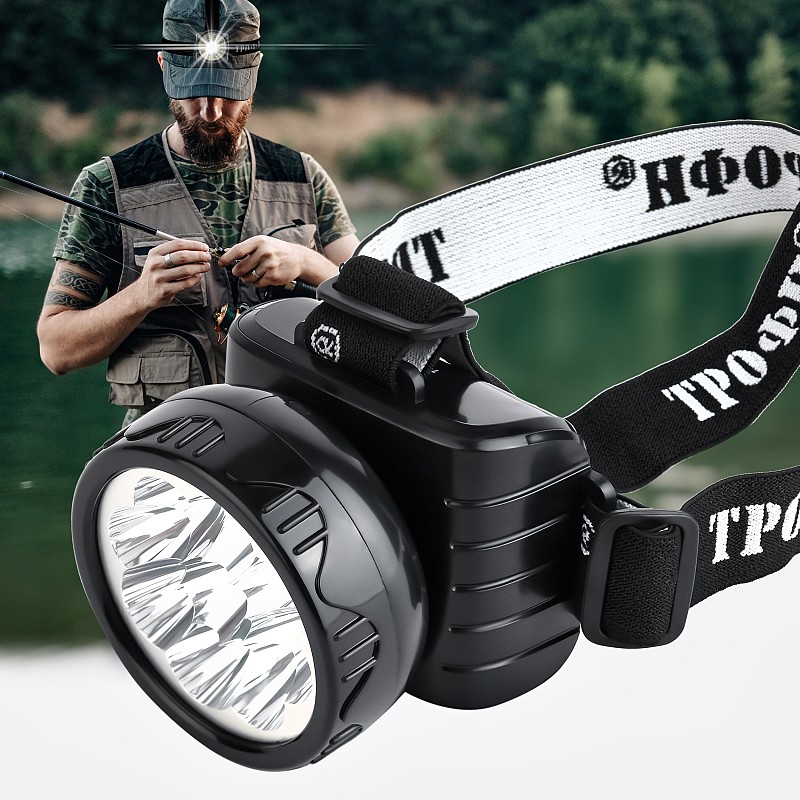 Светодиодный налобный аккумуляторный фонарь Трофи TG1 яркий, 4V0.5Ah, 1xLED, ЗУ 220V, Б0053033