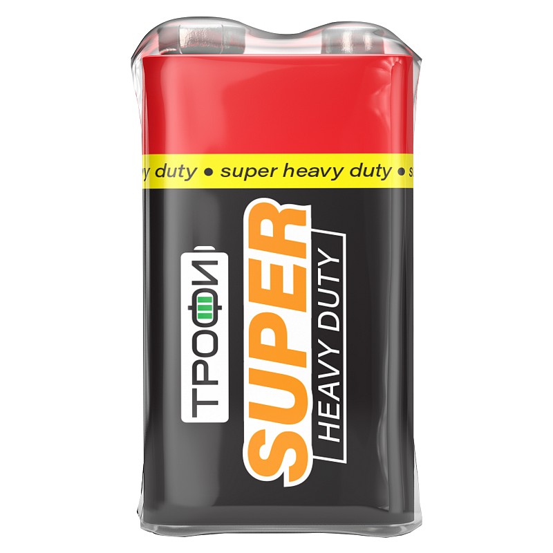 Батарейки Трофи 6F22-1S SUPER HEAVY DUTY Zinc, C0033717