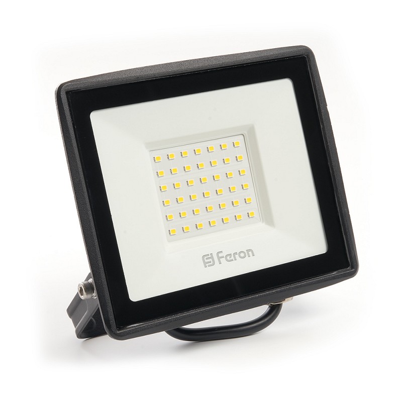 Прожектор светодиодный 2835 SMD 50W 6400K IP65 AC230V/50Hz, черный,