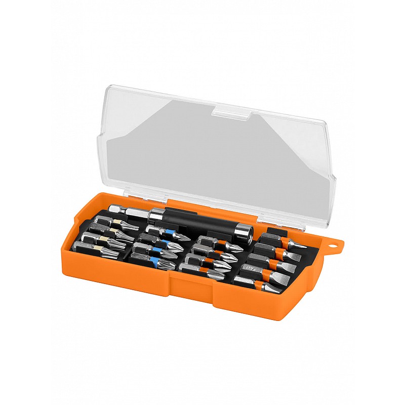 Набор бит №3, 17 бит: SL, PH, PZ,TORX, удлинитель, сталь CR-V, в