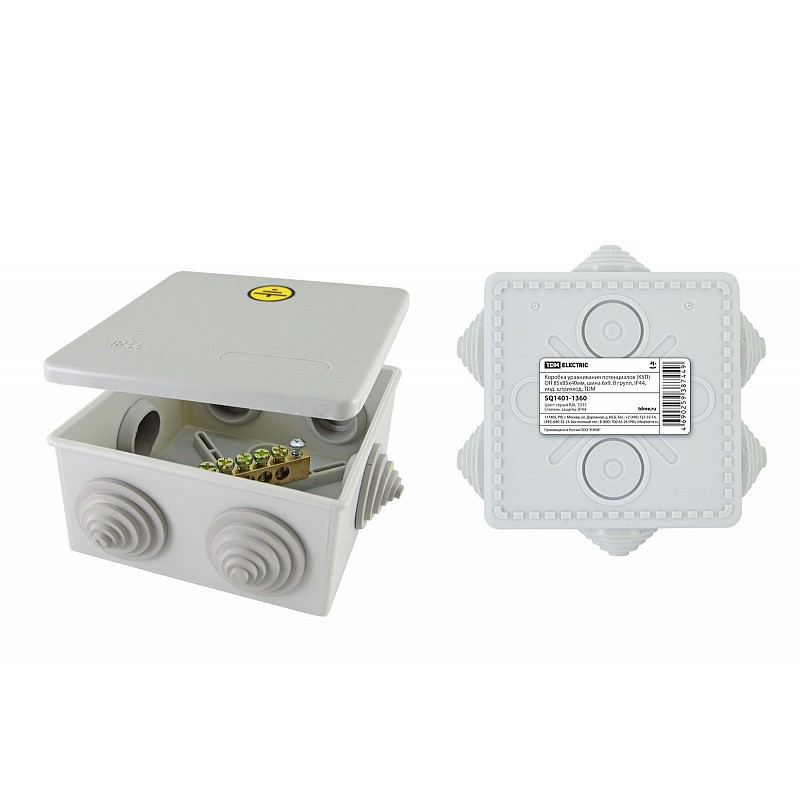 Коробка уравнивания потенциалов КУП 85х85х40 мм, TDM
