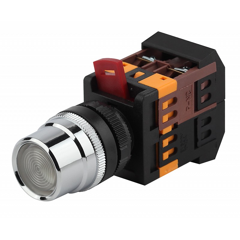 BBT10-ABLF-K01E Кнопка ЭРА BBT10-ABLF-K01E ABLF-22 белый d22мм неон
