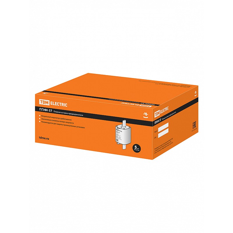 Плавкая вставка предохранителя ППНН-37, габарит 2, 80А TDM, 32448 ...
