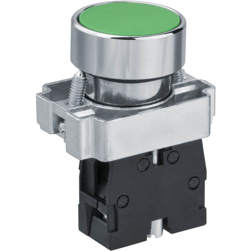Кнопка Navigator 82 818 NBI-B-08-G зеленая d22мм NO