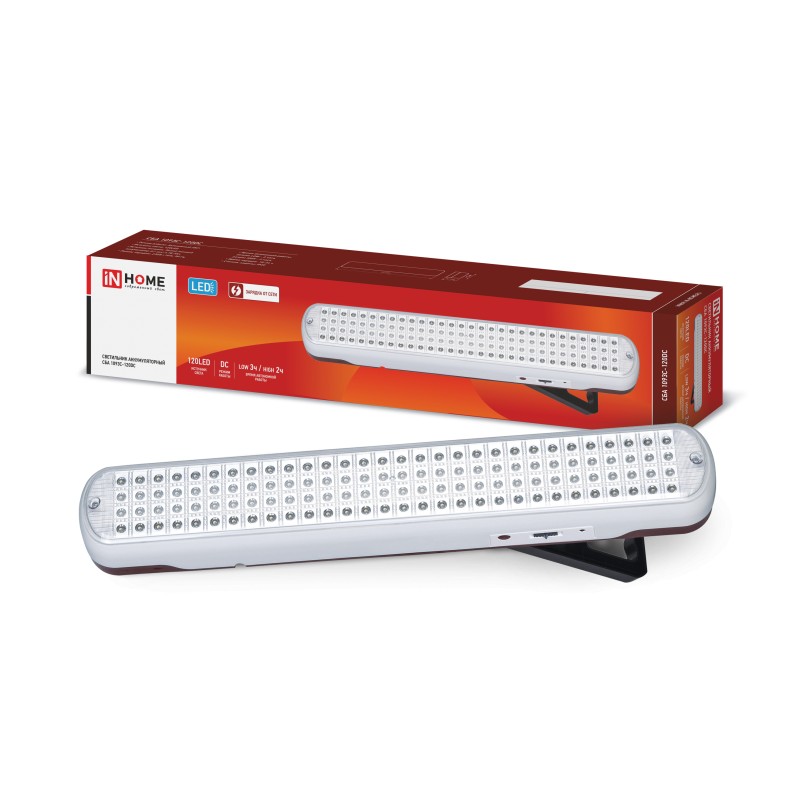 Светодиодный аварийный светильник СБА 1093С-120DC 120LED Li-ion DC IN ...