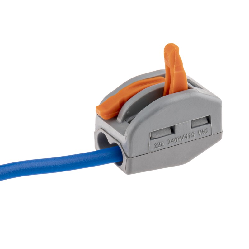 соединительная клемма 2-х проводная 222-412 20 шт. 08-2. клемма соединительная wago 222 412. 5/wago 222-412. клеммы wago 222-412 (2х2,5мм2 с рычажком) (упаковка 50шт.