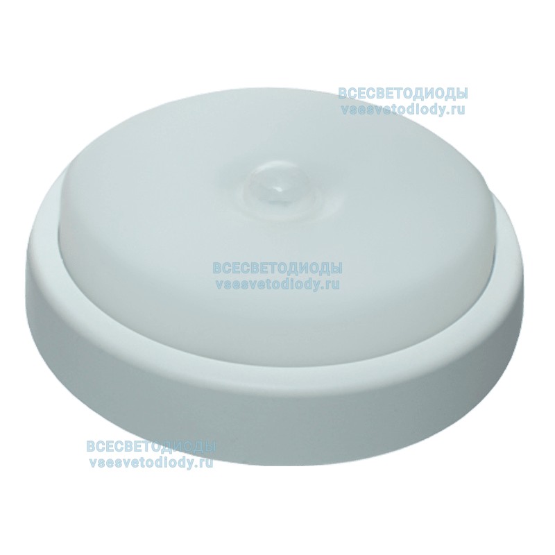 Светильник светодиодный ДБП-12w с датчиком 4500К 900Лм IP54 круглый ...