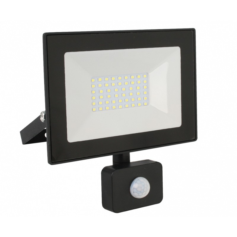 Ultraflash LFL-5002S C02 черный (LED прожектор с датчиком, 50 Вт,