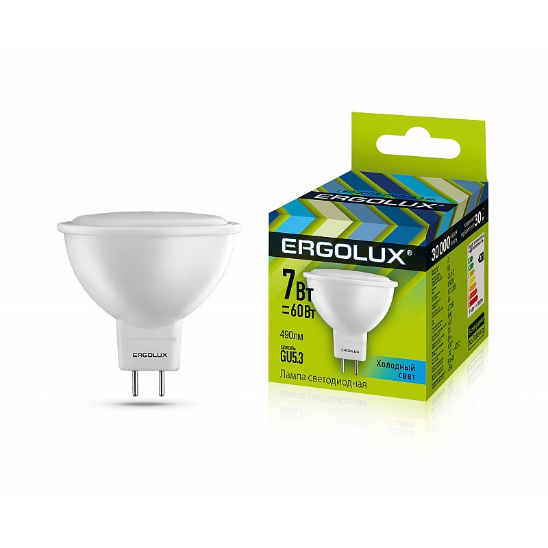 Ergolux LED-JCDR-7W-GU5.3-4K (Эл.лампа светодиодная JCDR 7Вт GU5.3