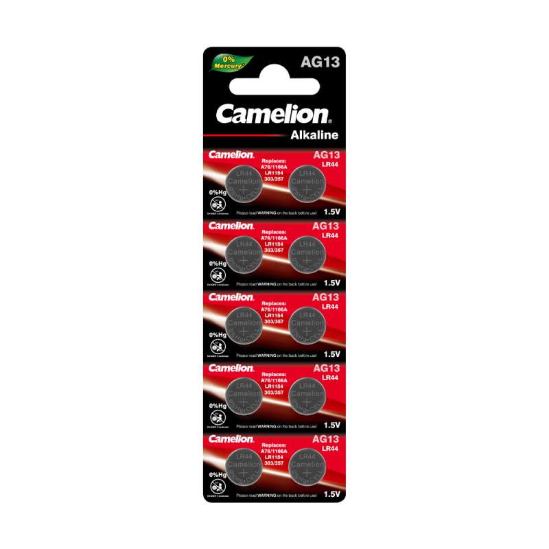 Camelion G13 BL-10 Mercury Free (AG13-BP10(0%Hg), LR44, LR1154