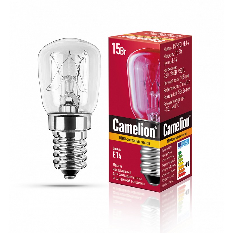 MIC Camelion 15/P/CL/E14 (Эл.лампа накал.для холодильников и
