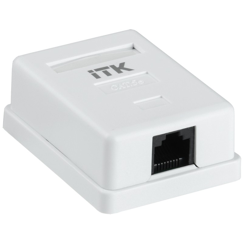 ITK Настенная информационная розетка RJ45 8P8C кат.5E UTP 1-порт