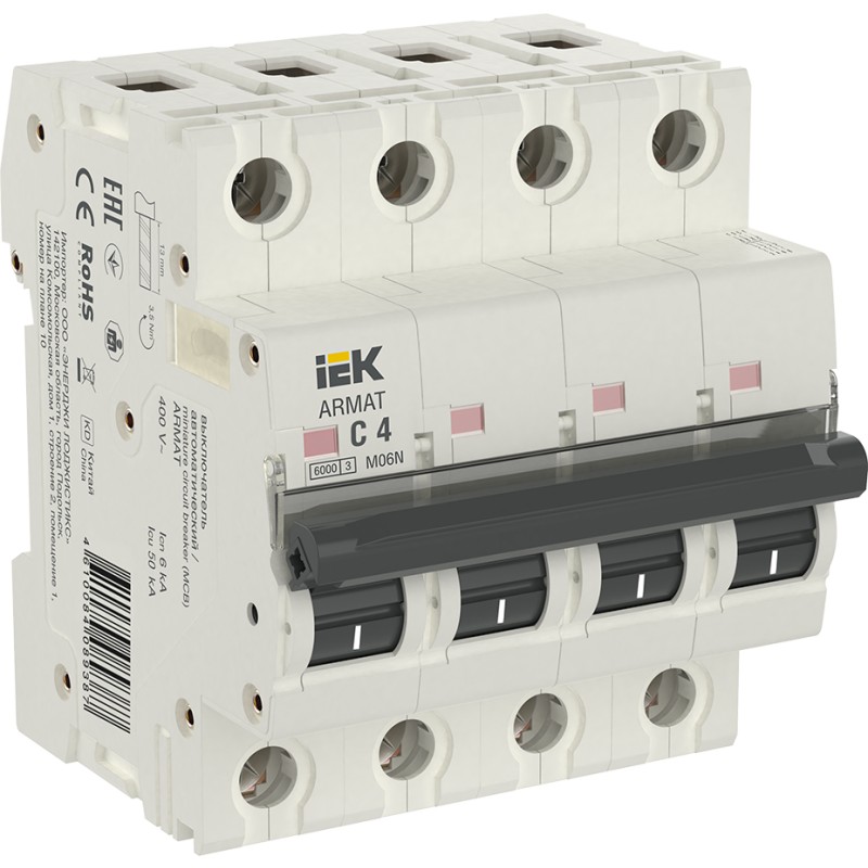ARMAT Автоматический выключатель M06N 4P C 4А IEK