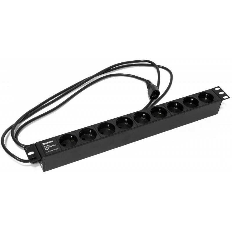 Hyperline SHE19-9SH-2.5IEC Блок розеток для 19" шкафов, горизонтальный ...