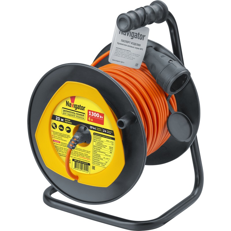 Удлинитель Navigator 93 914 NPE-LM-20-X-2x0.75 для сад. техн. б/з