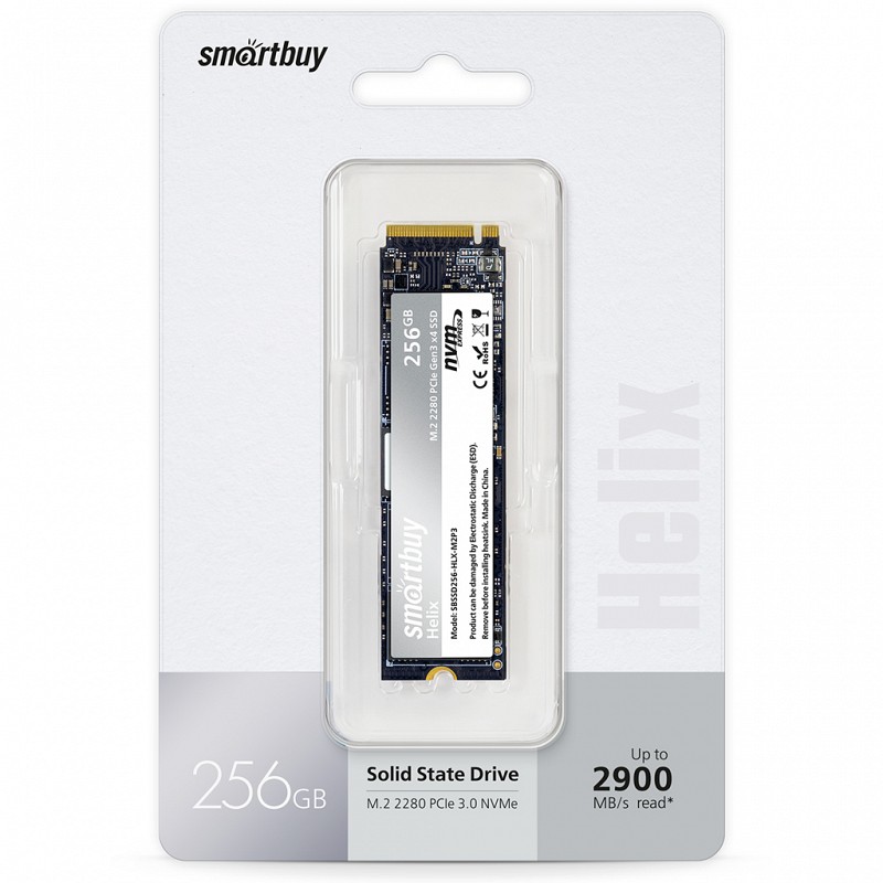 Накопитель M.2 2280 SSD Smartbuy Helix 256GB TLC NVMe PCIe3, Navigator ...