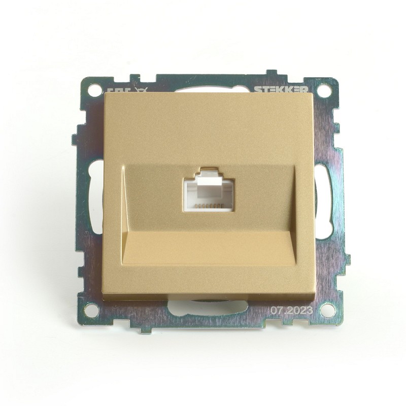 Розетка компьютерная 1-местная RJ-45 (механизм), серия Катрин,