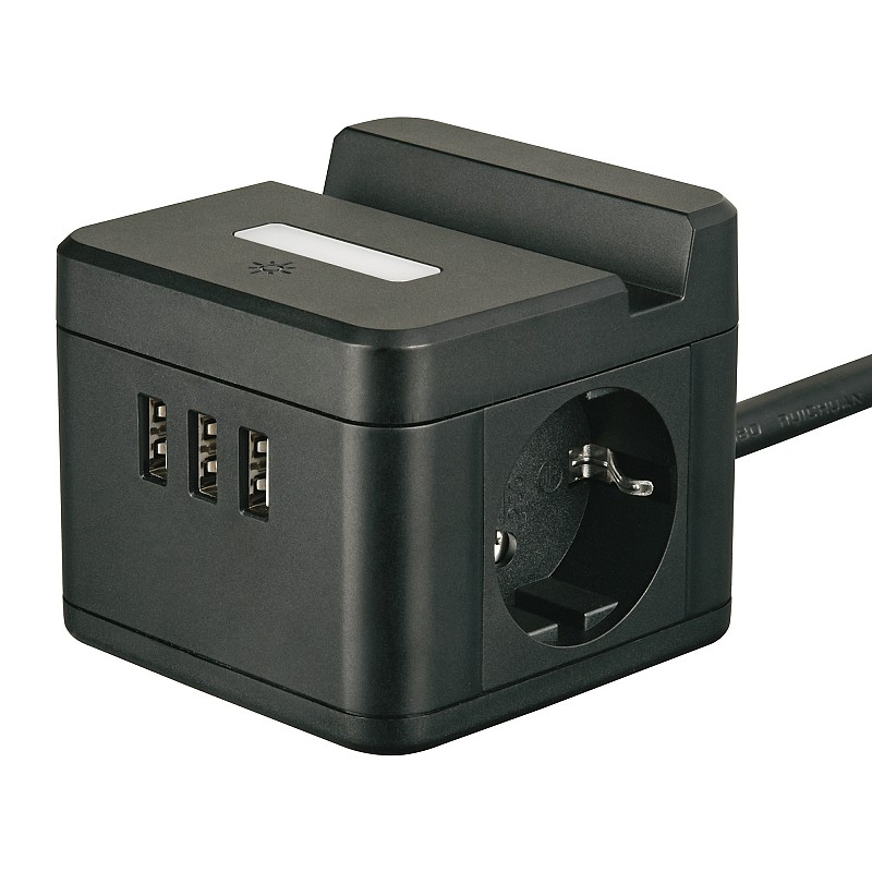 Удлинители бытовые Uniel S-GCD2-1,5SBUH BLACK
