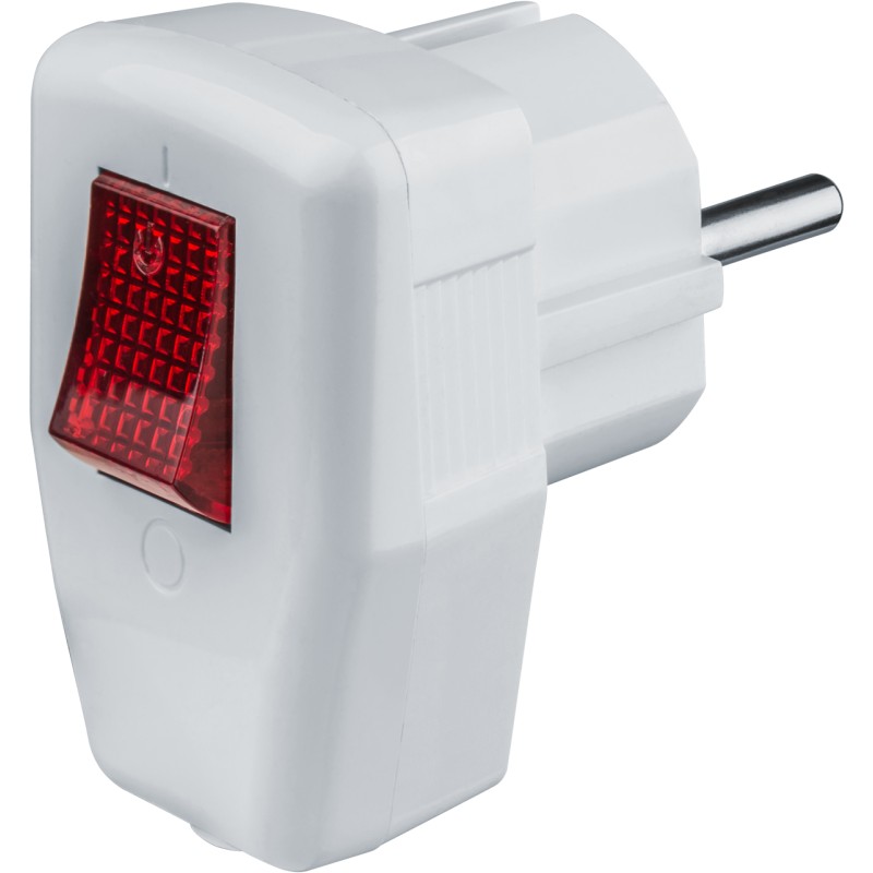 Вилка Navigator 61 364 NCA-PL05-16A-ESC-WH угловая с/з с/выключ.