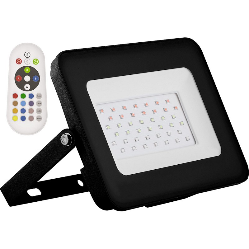 Прожектор светодиодный 2835SMD, 20W RGB AC230V/50Hz IP65, черный,