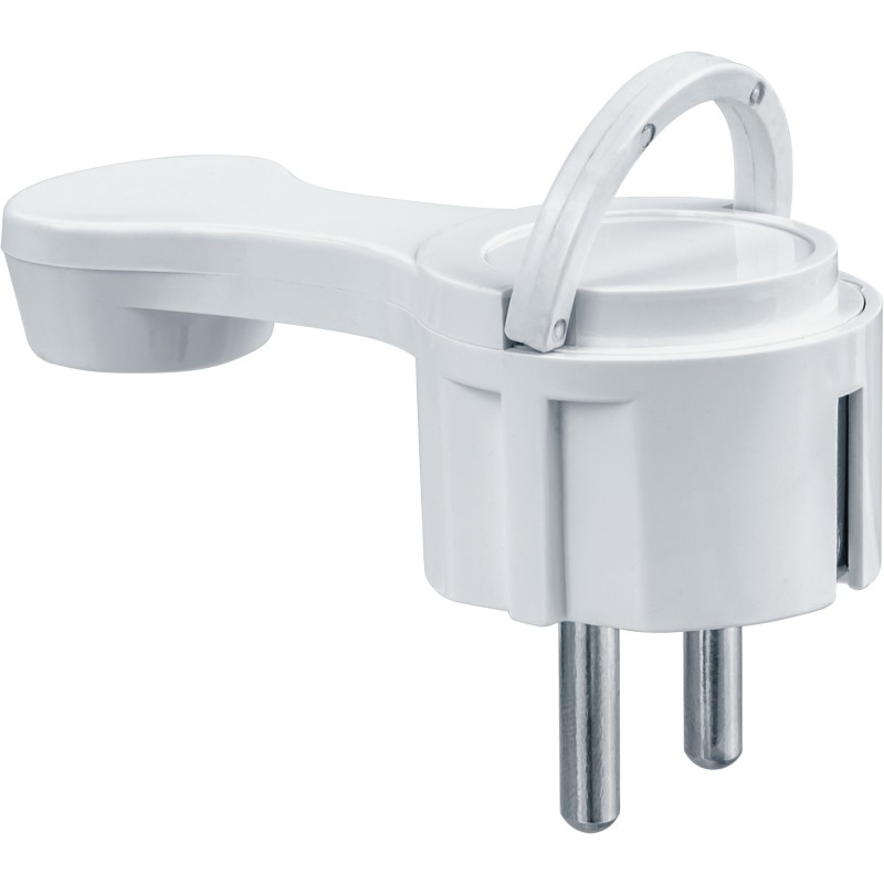 Вилка Navigator 61 365 NCA-PL06-16A-E-WH плоская с/з белая