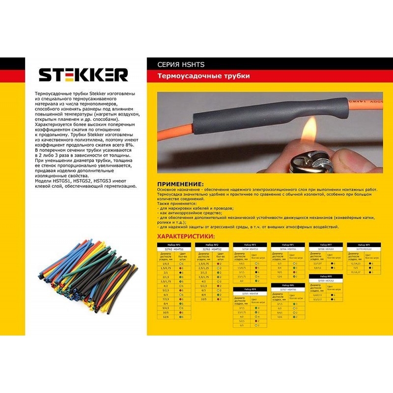 1. Термоусадочная трубка для кабелей со стандартной изоляцией