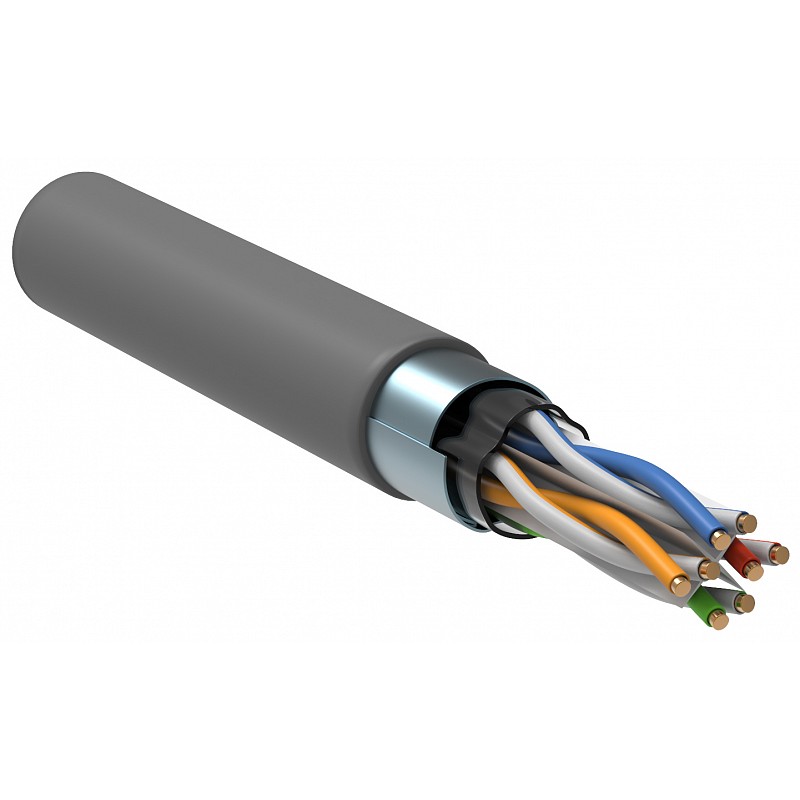 ITK Витая пара F/UTP кат.5E 4х2х0,52 solid PVC серый (305м) РФ/Т