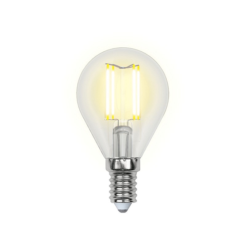 Лампа светодиодная Uniel LED-G45-6W/WW/E14/CL PLS02WH Форма шар,
